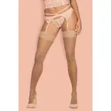Чулки Obsessive S 800 stockings Nude, Телесный, L/XL