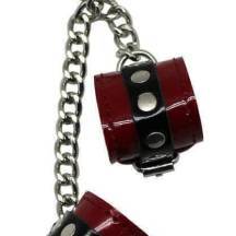 Сувенир-брелок наручники красные
