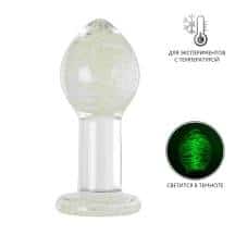 Анальная пробка Sexus Glass светящаяся в темноте, бесцветная Анальная пробка Sexus Glass светящаяся в темноте, бесцветная