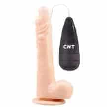 Вибратор CNT Dick Buddies: Buzzing Vibrating Beginner Dildo 21.5 см, телесный
