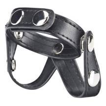 Кольцо на пенис с разделителем мошонки на клепках V-Style Cock Ring. Нет в наличии Кольцо на пенис с разделителем мошонки на клепках V-Style Cock Ring