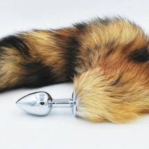 Металлическая пробка 4sexdream с хвостом Королевская лиса, рыжая. Нет в наличии Металлическая пробка 4sexdream с хвостом Королевская лиса, рыжая