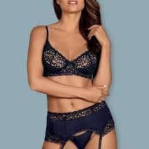 Комплект Obsessive Димера синий с кружевным лифом, XXL