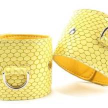 Наручники из кожи Желтый питон 51030ars