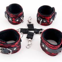 Фиксатор запястий к лодыжкам Toyfa Marcus, красный