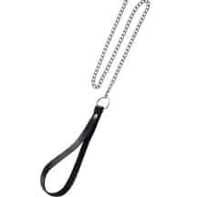 Поводок с карабином для ошейника Pecado BDSM, натуральная кожа, черный Поводок с карабином для ошейника Pecado BDSM, натуральная кожа, черный