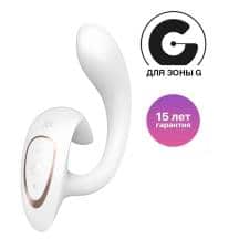 Вагинально-клиторальный вибратор Satisfyer G for Goddess 1, белый Вагинально-клиторальный вибратор Satisfyer G for Goddess 1, белый