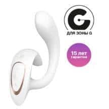 Вагинально-клиторальный вибратор Satisfyer G for Goddess 1, белый Вагинально-клиторальный вибратор Satisfyer G for Goddess 1, белый