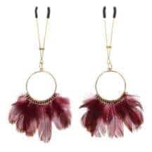 Зажимы для сосков с перьями Taboom Nipple Play Tweezers With Feathers, золотистый. Нет в наличии Зажимы для сосков с перьями Taboom Nipple Play Tweezers With Feathers, золотистый