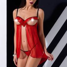 Сорочка Passion Lingerie Cherry chemise, Красный, S/M. Нет в наличии Сорочка Passion Lingerie Cherry chemise, Красный, S/M
