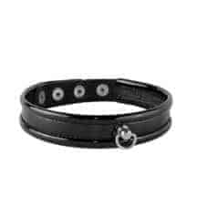 Ошейник из искусственной лаковой кожи Sitabella, черный. Нет в наличии Ошейник из искусственной лаковой кожи Sitabella, черный