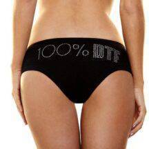 Трусики-Слип Coquette "100% DTF", черный SM Трусики-Слип Coquette "100% DTF", черный SM