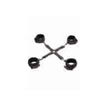 Крестообразные наручники Shots Elegant Hogtie для рук и ног, коричневые. Нет в наличии Крестообразные наручники Shots Elegant Hogtie для рук и ног, коричневые