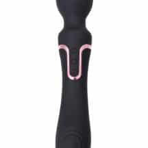 Двухсторонний вибромассажер с таппиг-стимулятором Waname D-Splash Surge, черный