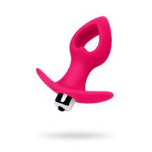 Анальная вибропробка-расширитель Toyfa Popo Pleasure «Сердечко», 4 см, розовая