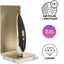 Вакуумный стимулятор клитора с вибрацией Satisfyer Haute Couture Luxury с вибрацией, черный