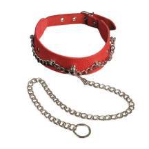 Ошейник с цепочкой Sitabella, красный