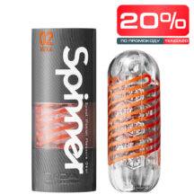 Мастурбатор Tenga Spinner 02 Hexa, оранжевый