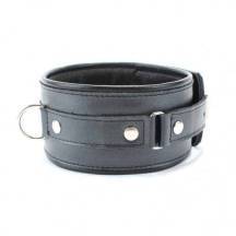 Ошейник BDSM Арсенал из гладкой кожи, черный. Нет в наличии Ошейник BDSM Арсенал из гладкой кожи, черный