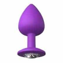 Анальная пробка со стразом Pipedream Fantasy For Her Little Gem, Large, фиолетовый