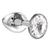 Анальная пробка Lola Games Diamond Sparkle Small, серебристая с бесцветным кристаллом. Нет в наличии Анальная пробка Lola Games Diamond Sparkle Small, серебристая с бесцветным кристаллом