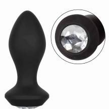 Анальная вибропробка CalExotics Power Gem, чёрная с бесцветным кристаллом. Нет в наличии Анальная вибропробка CalExotics Power Gem, чёрная с бесцветным кристаллом