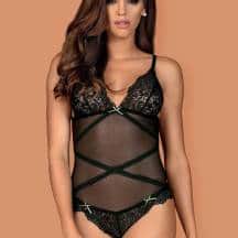 Боди Obsessive Bondea teddy, Чёрный, L/XL Боди Obsessive Bondea teddy, Чёрный, L/XL