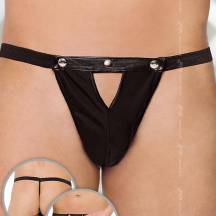 Стринги мужские с заклепками SoftLine Collection, черный, S/L