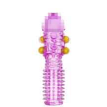 Насадка на член с шариками и шипами Toyfa, фиолетовая. Нет в наличии Насадка на член с шариками и шипами Toyfa, фиолетовая