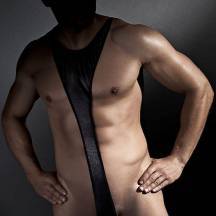 Мужское боди Anais Derrick body, Чёрный, XL