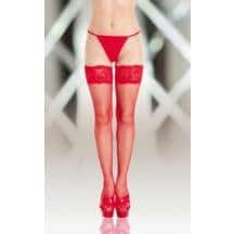 Чулки-Сетка Soft Line красные, XL. Нет в наличии Чулки-Сетка Soft Line красные, XL