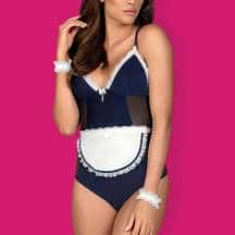 Боди Obsessive Maid teddy, Синий, L/XL. Нет в наличии Боди Obsessive Maid teddy, Синий, L/XL
