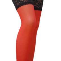 Чулки красные с черной каемкой, 17 DEN - Passion, 1/2