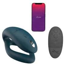 Вибромассажер для пар We-Vibe Sync O с пультом ДУ, зеленый