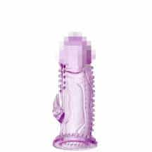 Насадка на член с шипиками и отростком для стимуляции клитора Toyfa, фиолетовая