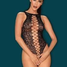 Боди Obsessive B 129 teddy S/L, чёрный