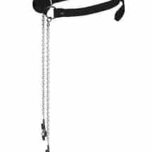 Кляп-шарик с зажимами на соски Shots Ball Gag, черный