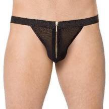 Стринги мужские с замочком SoftLine Collection, чёрный, OS