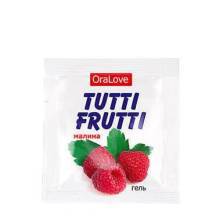 Оральная гель-смазка Bioritm Tutti-Frutti OraLove Малина на водной основе, 4 мл