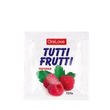 Оральная гель-смазка Bioritm Tutti-Frutti OraLove Малина на водной основе, 4 мл