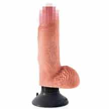 Вибратор PipeDream King Cock 7 Vibrating Cock with Balls 18.5 см, телесный
