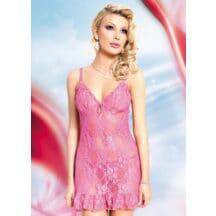 Ажурная Сорочка и Стринги Soft Line April, розовые S/M. Нет в наличии Ажурная Сорочка и Стринги Soft Line April, розовые S/M