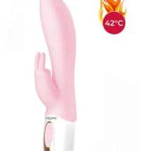 Вибратор-кролик с ротацией и нагревом Erocome Hydra, нежно-розовый
