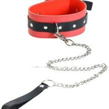 Ошейник с поводком Toyfa Theatre, красно-черный. Нет в наличии Ошейник с поводком Toyfa Theatre, красно-черный