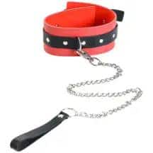 Ошейник с поводком Toyfa Theatre, красно-черный. Нет в наличии Ошейник с поводком Toyfa Theatre, красно-черный