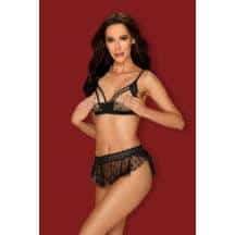 Комплекты Obsessive Heartia set, Чёрный, L/XL