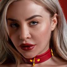 Ошейник Taboom D-Ring Deluxe, красный