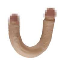 Двухсторонний фаллоимитатор Real 39 см, телесный Двухсторонний фаллоимитатор Real 39 см, телесный