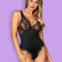 Боди с кружевным бюстом Obsessive Лува, S/M