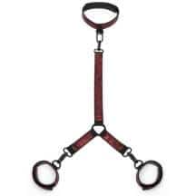 Двухсторонний ошейник и наручники Fifty Shades of Grey Sweet Anticipation, красно-черный